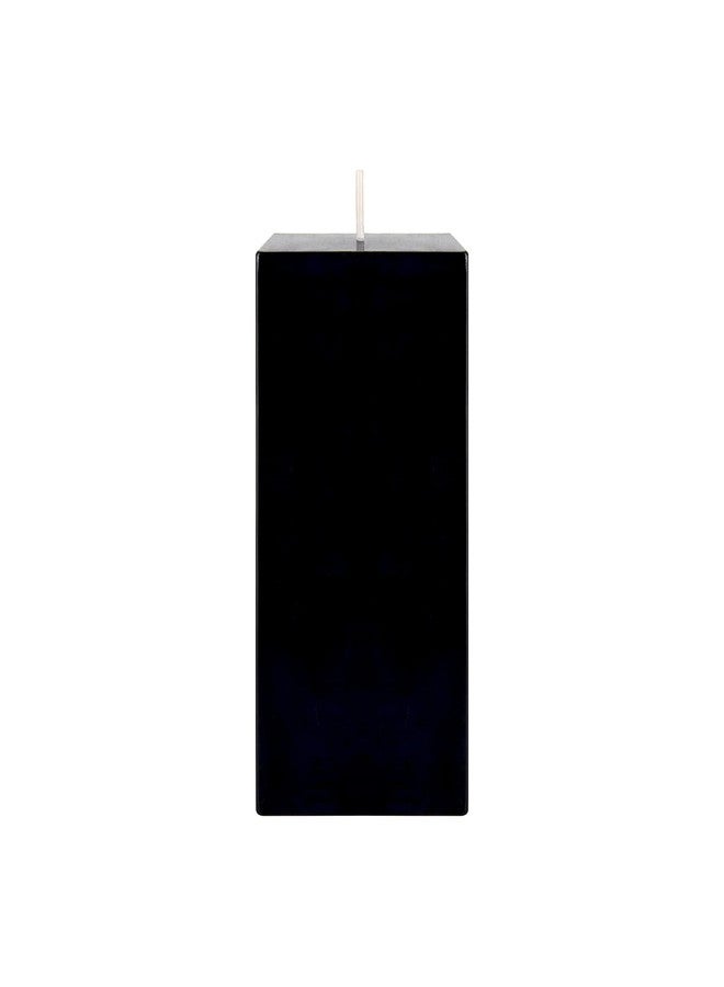 SRG 1 pc Unscented Black Square Pillar Candle, Hand Poured Premium Wax Candles 3 Inch x 6 Inch, Home Décor, Wedding Receptions, Baby Showers, Birthdays, Celebrations, Party Favors & More - Image 1