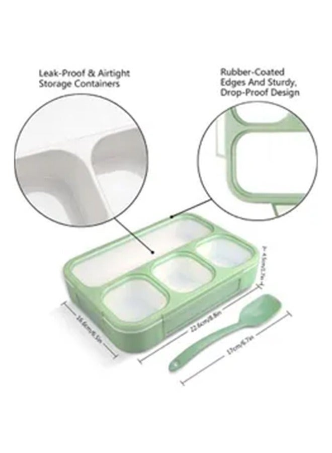 ZWX 4-Piece Back To School USB Student Backpack And Large Lunchbox With Spoon - Image 5