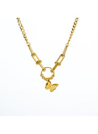 Golden Stainless Steel Butterfly Pendant Necklace - pzsku/Z140EE572EEAB97F4B859Z/45/1747829157/1a27235a-9ea9-406a-a50c-1a6613e4d76d
