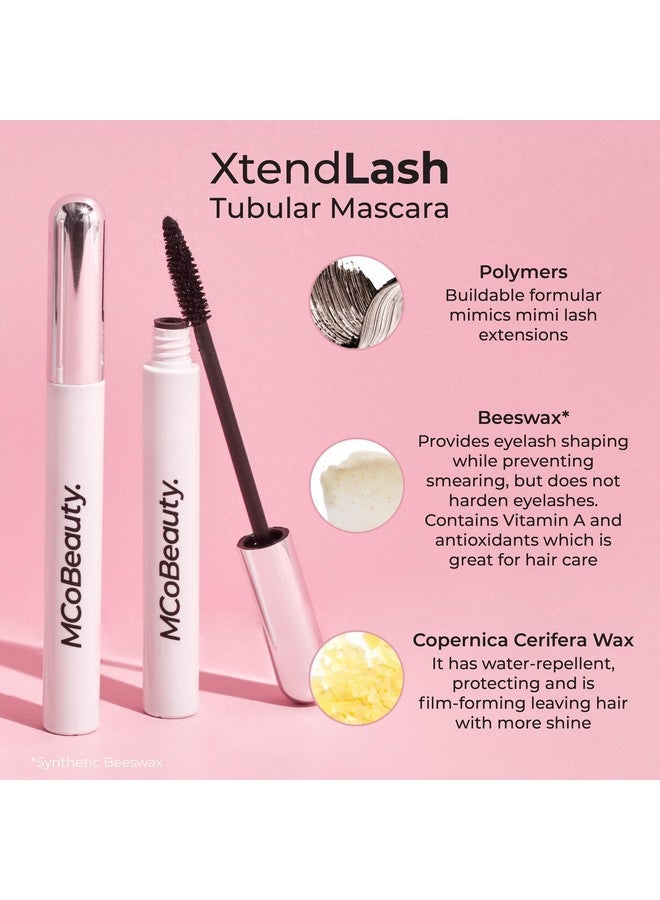 أم سي أو بيوتي ماسكارا MCoBeauty XtendLash الأنبوبية، أسود-بني، تحديد جريء لرموش محددة بدقة، نباتية، مستحضرات تجميل خالية من القسوة - Image 3