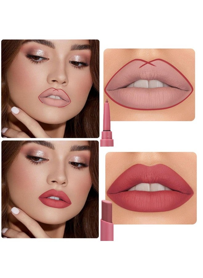 MYUANGO 6Pcs Matte Velvet Lipstick + Lip Liner and Lipstick Set - Long Lasting Vegan Lip Liner and Gloss Kit for Colorful and Defined Lips - Matte Lip Stick and Lip Liner Set - Image 5