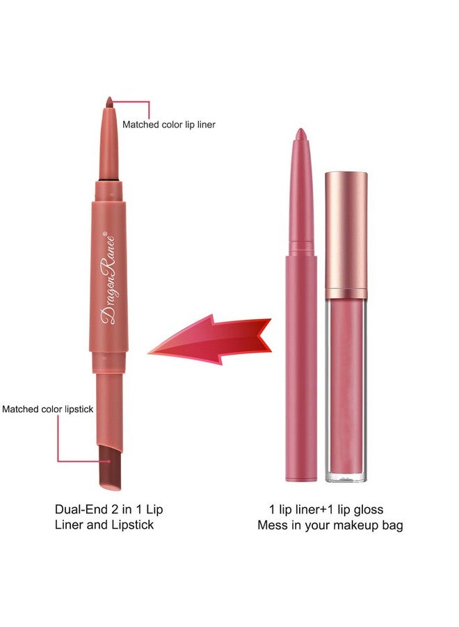 MYUANGO 6Pcs Matte Velvet Lipstick + Lip Liner and Lipstick Set - Long Lasting Vegan Lip Liner and Gloss Kit for Colorful and Defined Lips - Matte Lip Stick and Lip Liner Set - Image 4