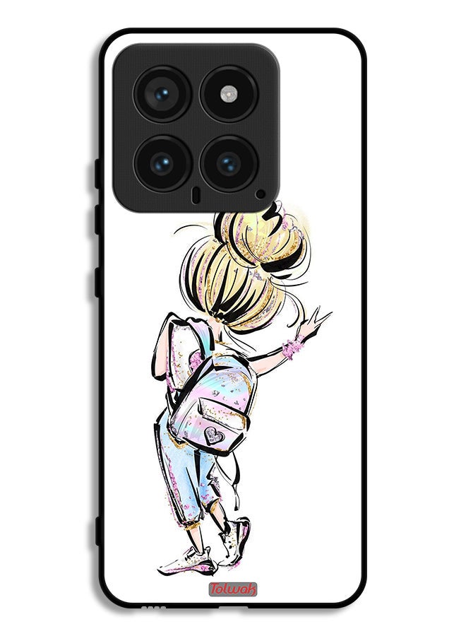 Tolwak Xiaomi 14 Protective Case Cover Back To School Girl Art - Image 1