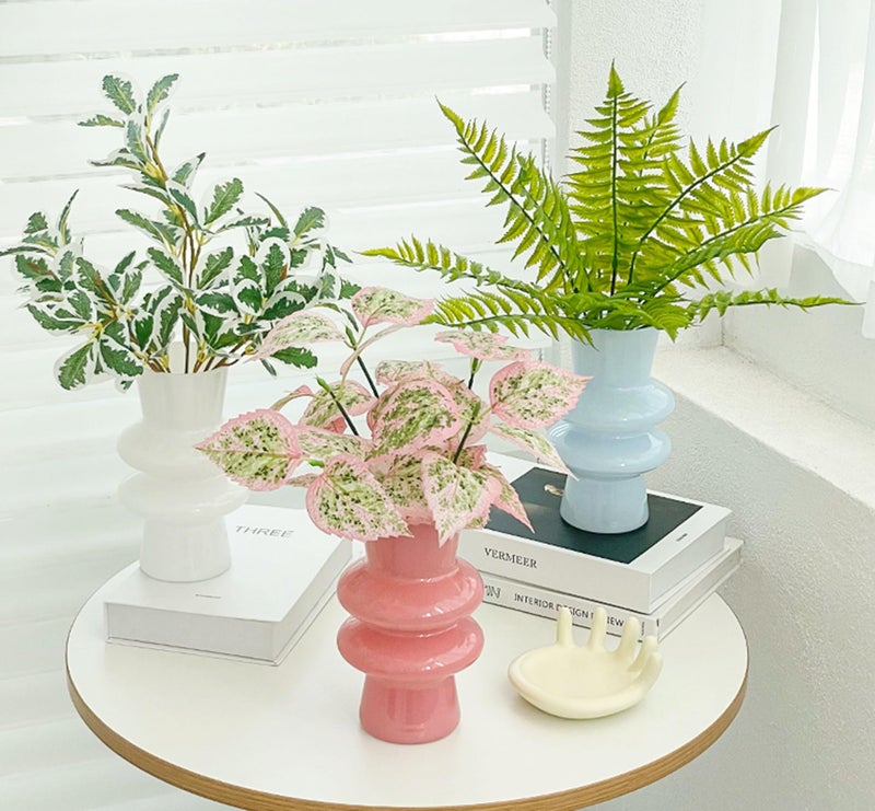 JSPYFITS Modern Glass Vases  7.87"" Tall Four-Layer Glass Vase Bubble Flower Vases Decorative for Home D?cor  Decorative White Glass Table Vase for Wedding Housewarming Gift - Image 4