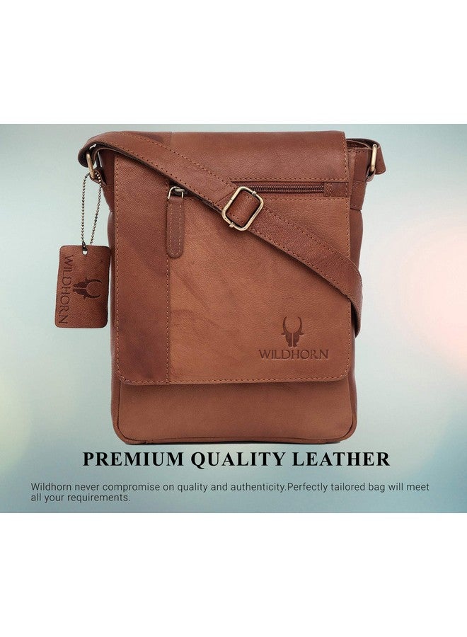Wildhorn حقيبة سلاينغ جلدية وايلدهورن للرجال | حقيبة متعددة الاستخدامات عبر الجسم | حقيبة سفر بحزام قابل للتعديل | الأبعاد: الطول - 8 بوصة، الارتفاع - 10.5 بوصة، العرض - 2.75 بوصة - Image 4
