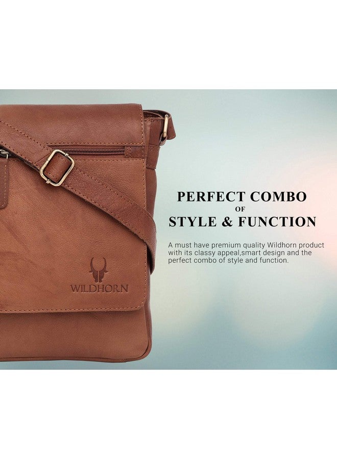 Wildhorn حقيبة سلاينغ جلدية وايلدهورن للرجال | حقيبة متعددة الاستخدامات عبر الجسم | حقيبة سفر بحزام قابل للتعديل | الأبعاد: الطول - 8 بوصة، الارتفاع - 10.5 بوصة، العرض - 2.75 بوصة - Image 5