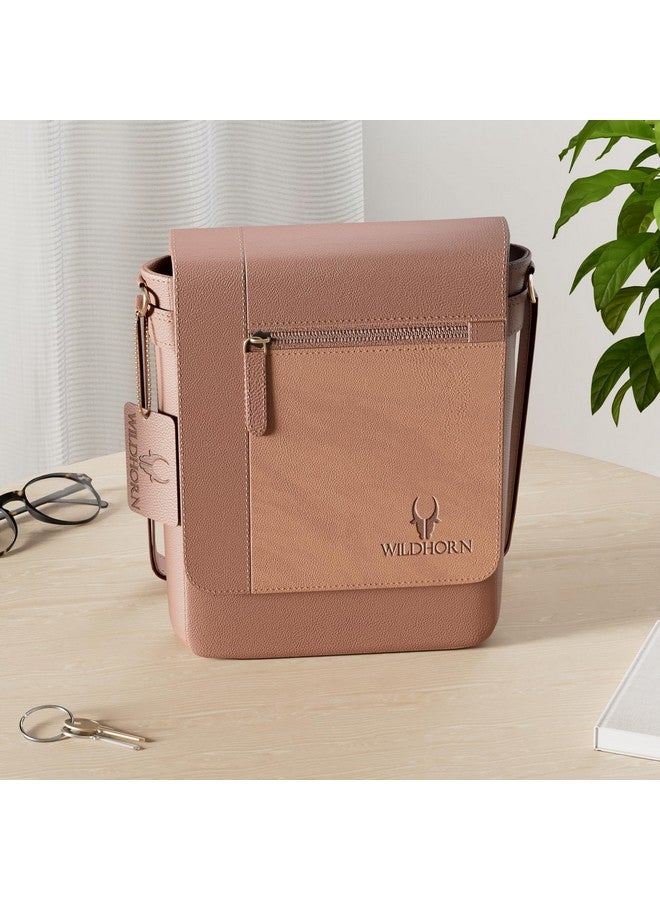 Wildhorn حقيبة سلاينغ جلدية وايلدهورن للرجال | حقيبة متعددة الاستخدامات عبر الجسم | حقيبة سفر بحزام قابل للتعديل | الأبعاد: الطول - 8 بوصة، الارتفاع - 10.5 بوصة، العرض - 2.75 بوصة - Image 2