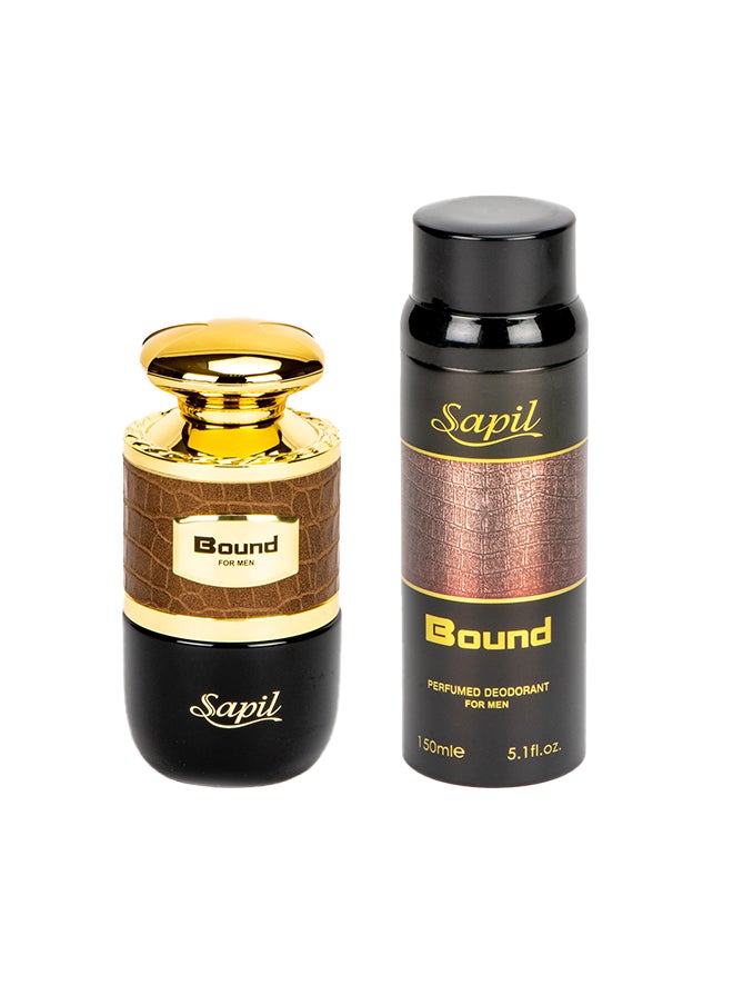 sapil Bound For Men EDT 100ml+150ml Deo Gift Set  - Image 2