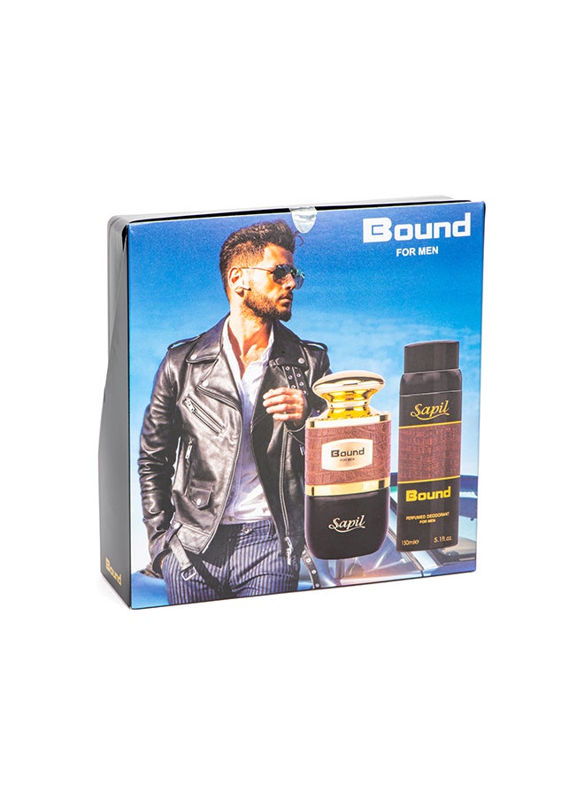 sapil Bound For Men EDT 100ml+150ml Deo Gift Set  - Image 3