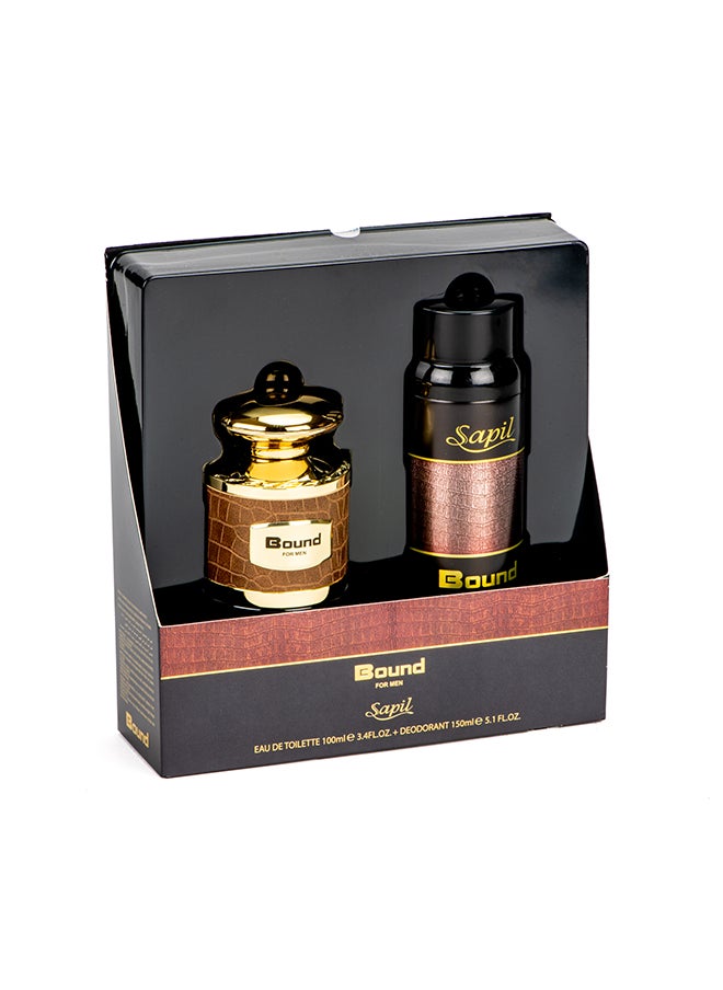 sapil Bound For Men EDT 100ml+150ml Deo Gift Set  - Image 1