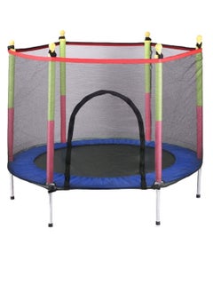 Generic Trampoline For Kids with Safety Net and U Shaped Zipper - Blue - 140  - Image 1