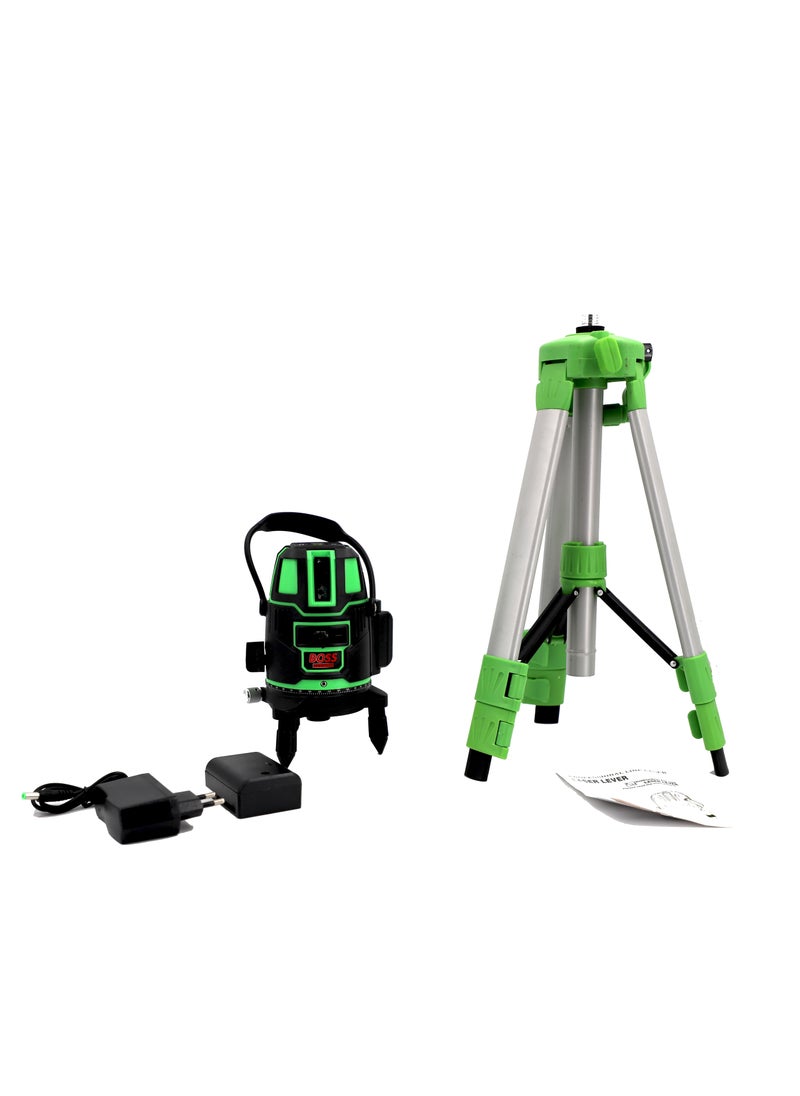 BOSS LIFE STYLE - Laser level 5 Lines Green Light Professional Cross Marking Meter Self-Leveling Horizontal Vertical Laser Ruler Spirit Level 5 Lines - Image 1