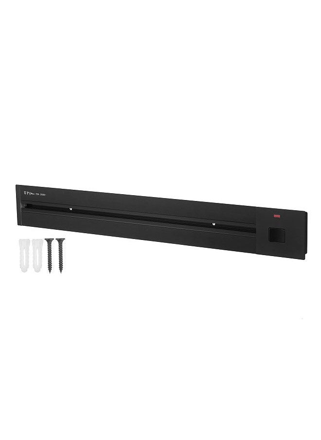 Generic - Electrical Outlet Track Wall Concealed Power Outlet Track 60cm Aluminum Alloy Kitchen Sockets Track Wall Outlet Extension Sliding Rail Works - Image 1