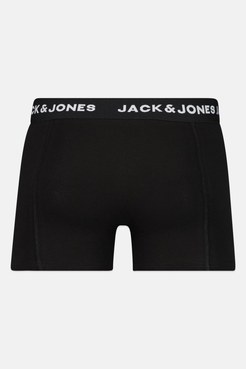 Jack Jones Men 3 Pack Brand Logo Trunks, Black  - Image 2