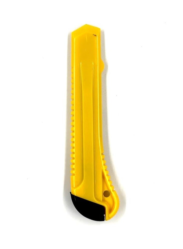 Rahalife Utility Cutter (15CM) - Yellow and Black Ergonomic Handle with Blade Lock Safety Feature for Precise Cutting - with 8 Snap-Off Blades - Perfect for Home and Office  - Image 2