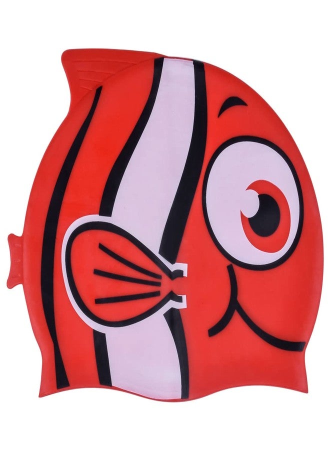 El Regalo 4 PCs Cartoon Fish Swimming Caps Combo for Kids/Girls/Boys/Teens (4-16 Years Age Group)- Silicone Waterproof Stretchy Swimming Caps for Girls Boys for Long & Short Hair - Image 3