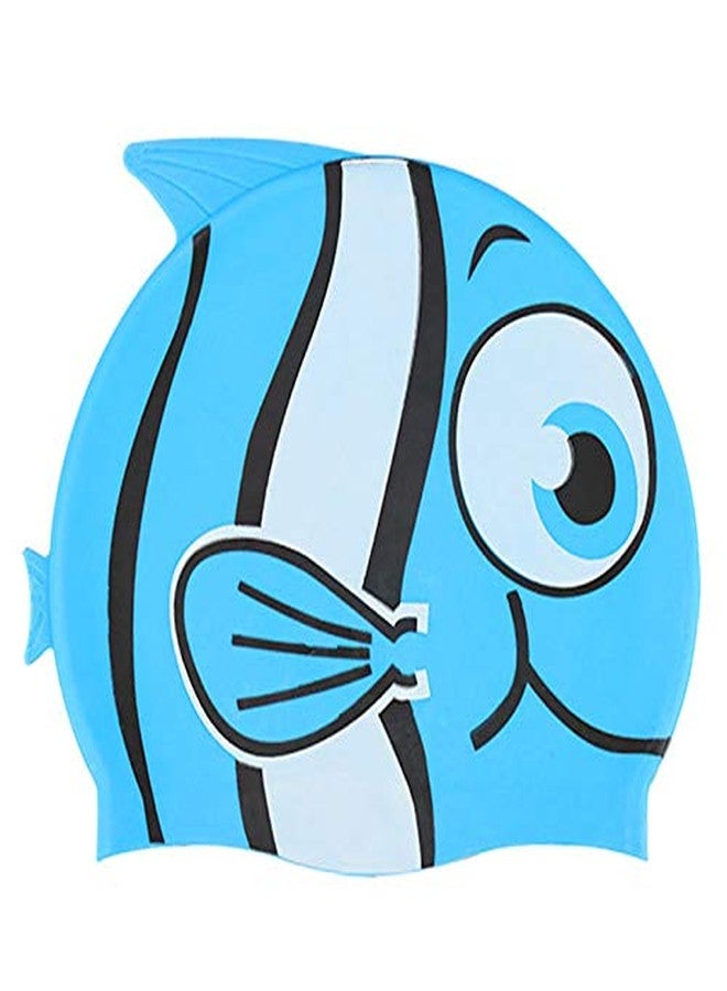 El Regalo 4 PCs Cartoon Fish Swimming Caps Combo for Kids/Girls/Boys/Teens (4-16 Years Age Group)- Silicone Waterproof Stretchy Swimming Caps for Girls Boys for Long & Short Hair - Image 4