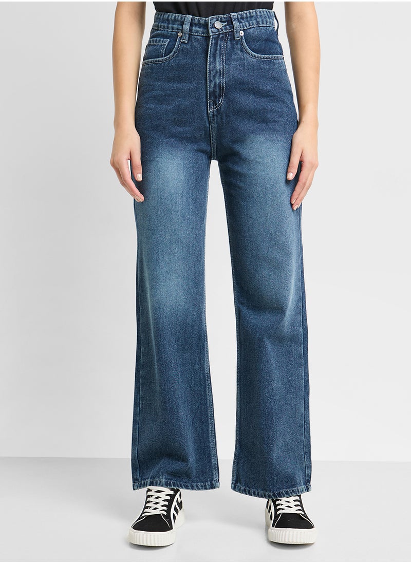Ginger Mid Rise Wide Leg Jeans  - Image 1