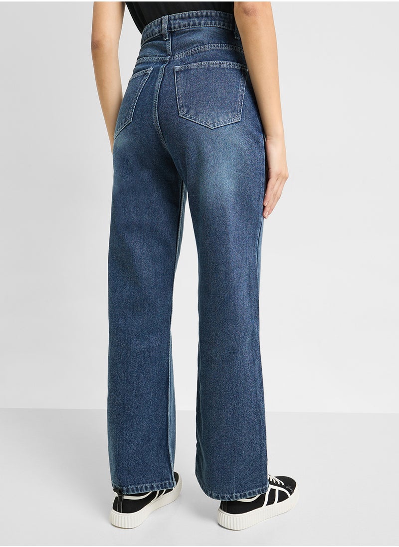 Ginger Mid Rise Wide Leg Jeans  - Image 3