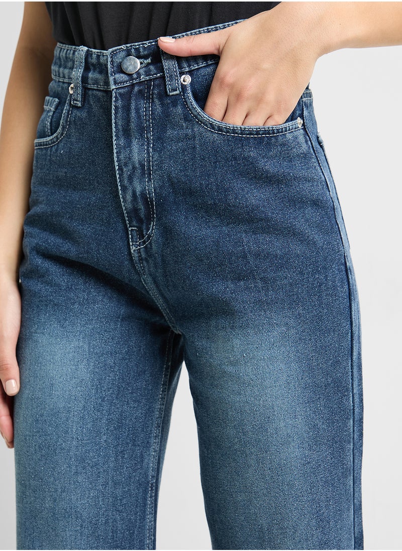 Ginger Mid Rise Wide Leg Jeans  - Image 4