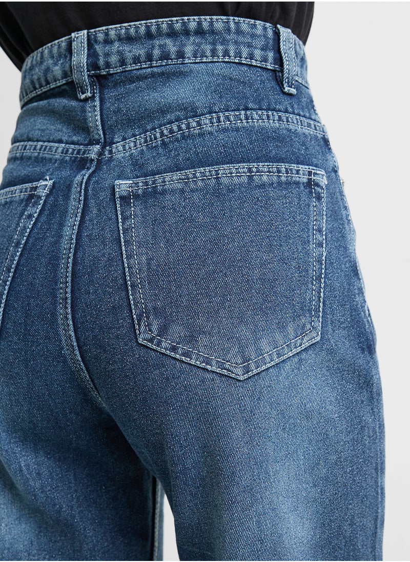 Ginger Mid Rise Wide Leg Jeans  - Image 5