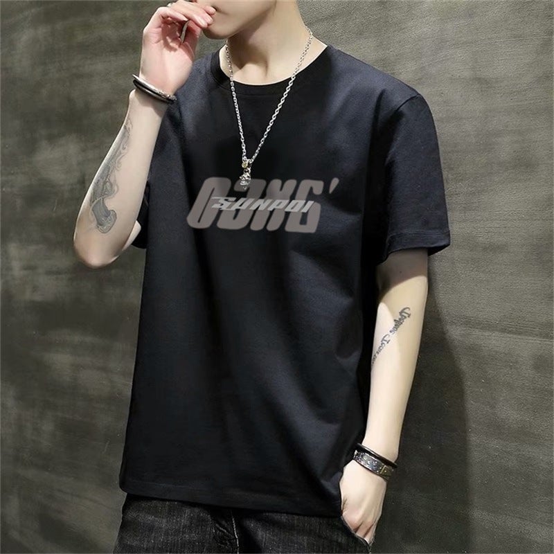 Short-Sleeved T-Shirt Men'S Summer Thin Fashion Brand Short-Sleeved T-Shirt Young Students Loose Casual Summer Clothes - Image 2