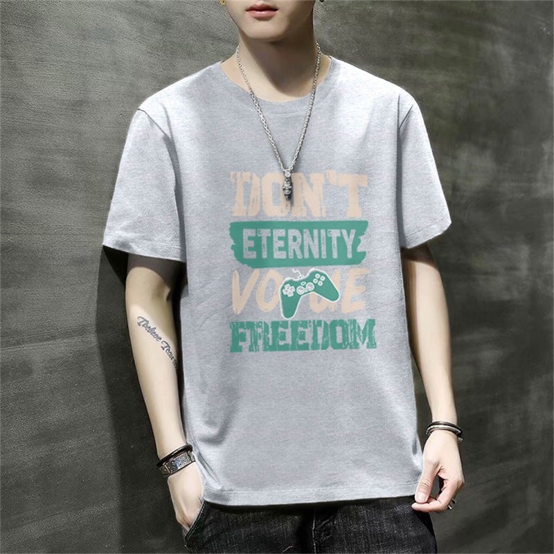 Short-Sleeved T-Shirt Men'S Summer Thin Fashion Brand Short-Sleeved T-Shirt Young Students Loose Casual Summer Clothes - Image 5