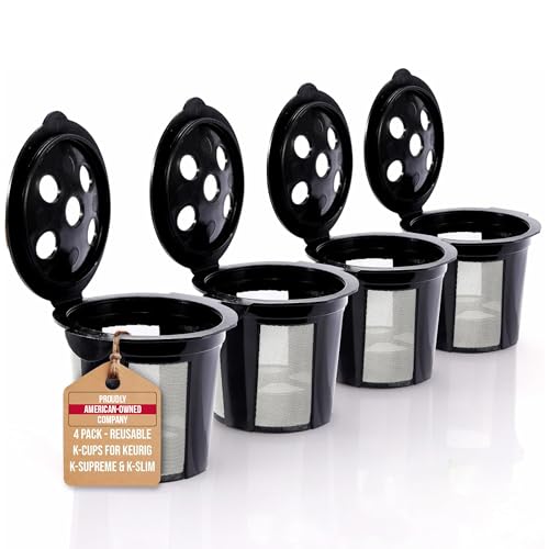 PUREHQ Reusable K Cups for Keurig Supreme, K Supreme Plus, K Slim, K-Brew Chill, K Duo Hot and Iced Gen 2 by PureHQ - Refillable Kcup for Keurig Coffee Maker - MultiStream Coffee Pods Filter - 4 Pack - Image 1