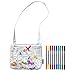 eatsleepdoodle DIY Coloring Fairy Tale Crossbody Bag for Kids with Washable Markers Reusable Colorable Bag for Girls Boys Creative Arts Crafts Activity Fun Gift for Travel School - Image 3