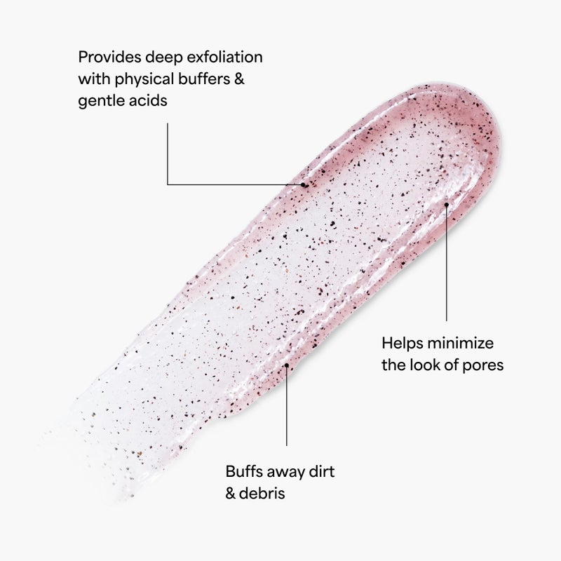 TULA Skin Care So Poreless Exfoliating Blackhead Scrub - Powerful and Gentle Exfoliation, Refreshing and Smoothing, Contains Probiotic Extracts, Volcanic Sand, Pink Salt, and Witch Hazel, 2.89 oz. - Image 2