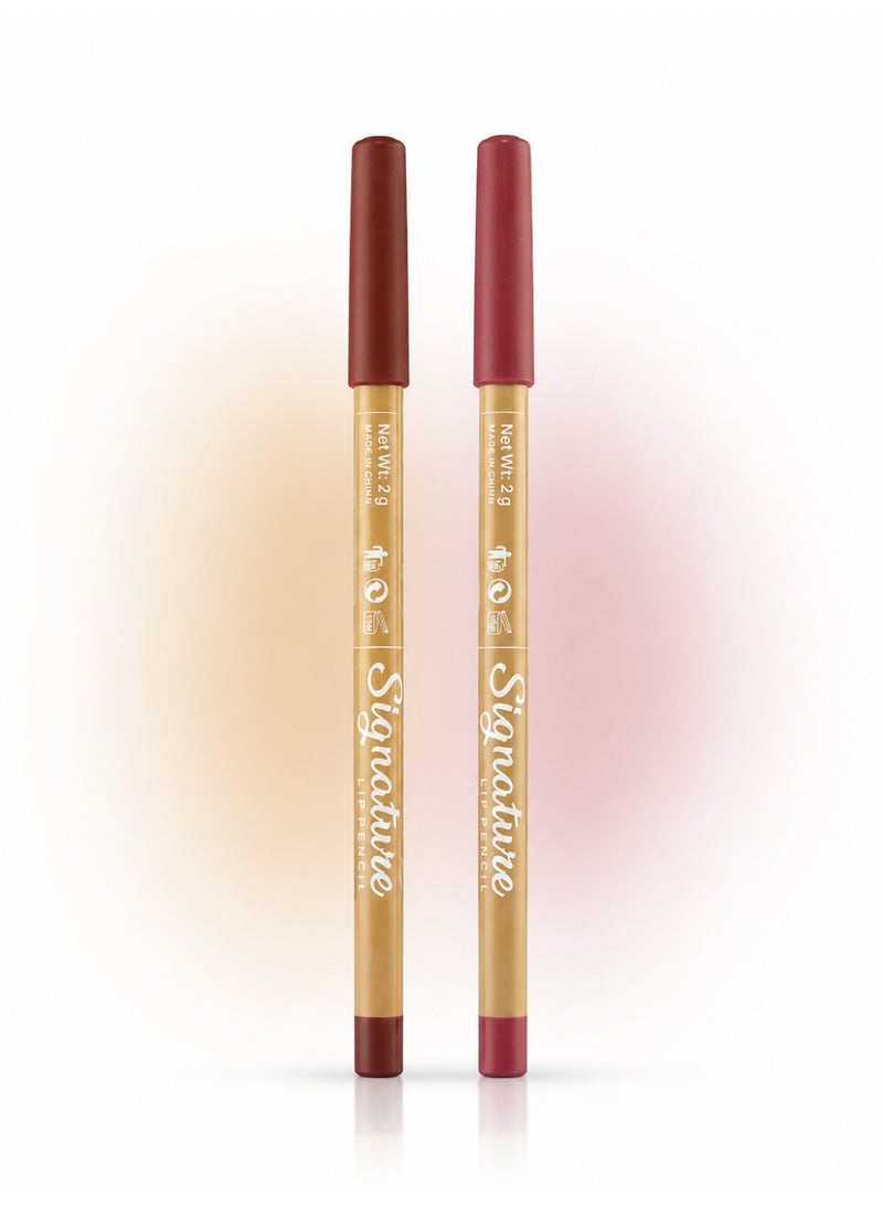KARITE Signature Lip Pencil - Shades 01 & 02 - Matte Lip Liner Pencil - Bundle - 2g Pc - Image 2