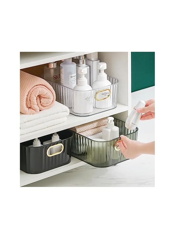 Rectangular Desktop Cosmetic Storage Drawer Stackable Storage Box Acrylic Rack Sundries Snack Makeup Storage Basket Organizer 34 * 24.5 * 9.5 - Image 3