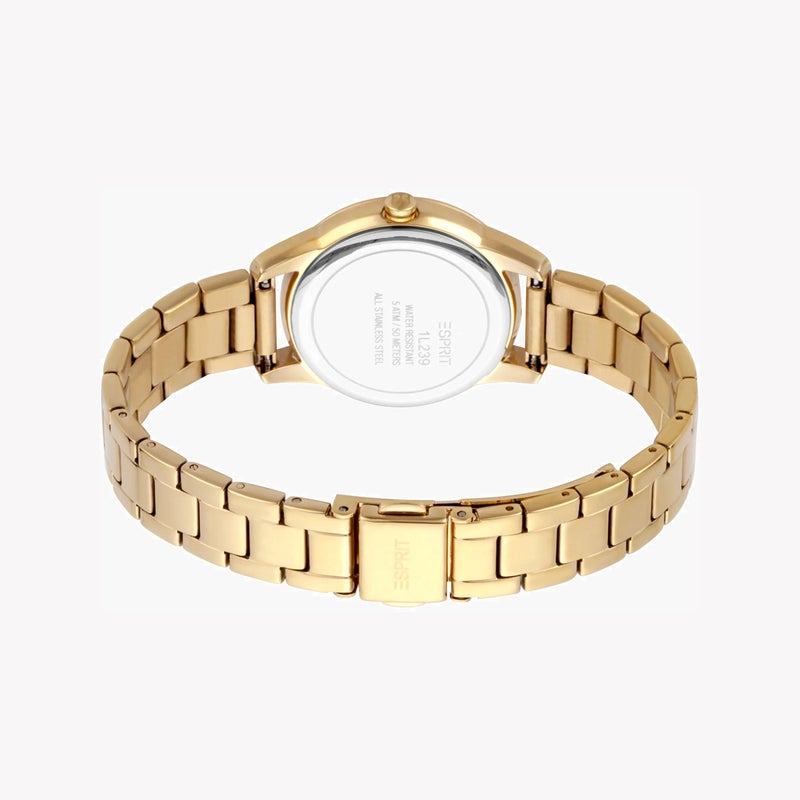 ESPRIT Women's Gold Stainless Steel Watch, Champagne Dial|ES1L239M0075 - Image 3