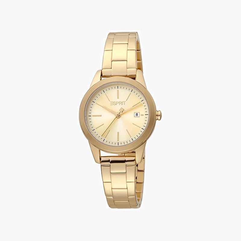 ESPRIT Women's Gold Stainless Steel Watch, Champagne Dial|ES1L239M0075 - Image 1