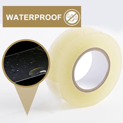 Guirnd Clear Hockey Tape, 2 Roll Strong Adhesive Goon Tape, Hockey Clear Tape 1 Inch x 49.5 FT Each Roll, Hockey Stick Tape for Sports, Handles, Pullup Bars, Bats, Rackets, Tools - Image 3