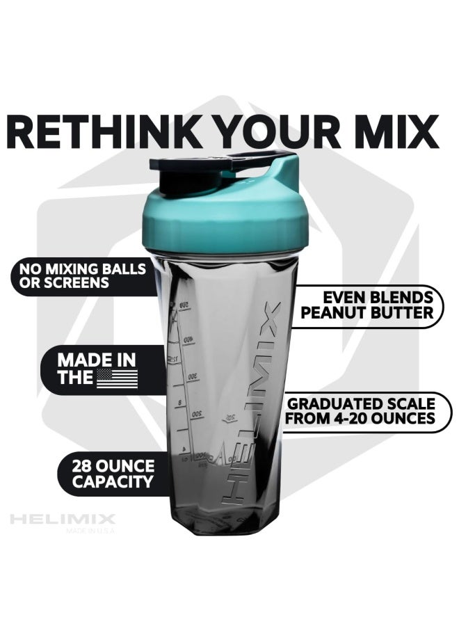 Helimix 2.0 Vortex Blender Shaker Bottle Holds upto 28oz No Blending Ball or Whisk USA Made Portable Pre Workout Whey Protein Drink Shaker Cup Mixes Cocktails Smoothies Shakes Top Rack Safe  - Image 4