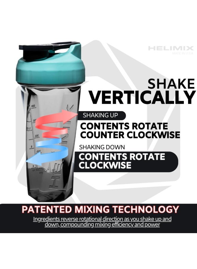 Helimix 2.0 Vortex Blender Shaker Bottle Holds upto 28oz No Blending Ball or Whisk USA Made Portable Pre Workout Whey Protein Drink Shaker Cup Mixes Cocktails Smoothies Shakes Top Rack Safe  - Image 3