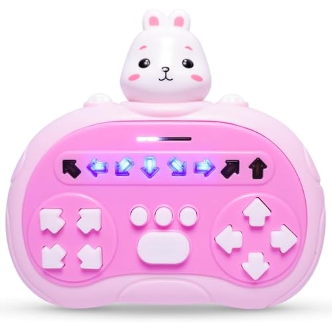 HAND-HELD RHYTHM MASTER DANCE MACHINE EDUCATIONAL TOYS FOR 3-12 KIDS, PUSH GAME FOR ADULTS, NEW STRESS RELIEF TOYS ADULTS, KIDS' HANDHELD GAMES, BIRTHDAY GIFTS FOR BOYS GIRLS AGES 3+ (RABBIT) - Image 2