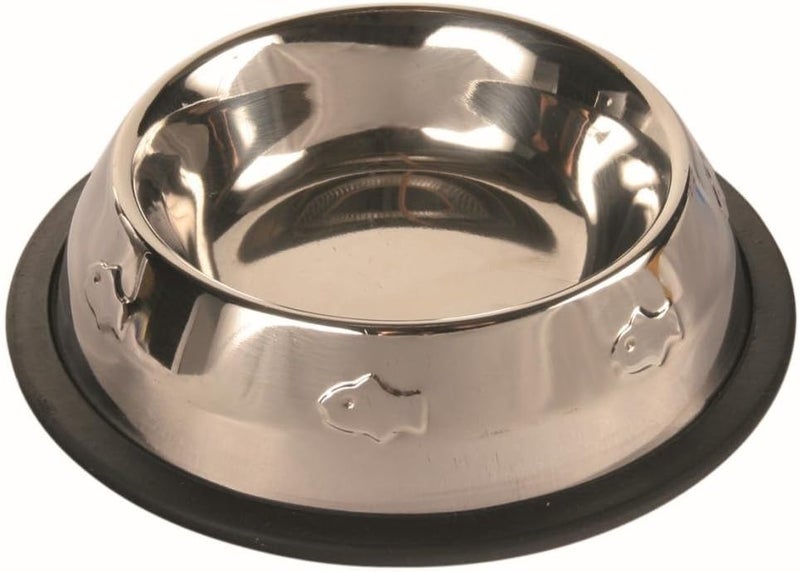 Trixie Fish Print Embossed Stainless Steel Cat Bowl - 200ML