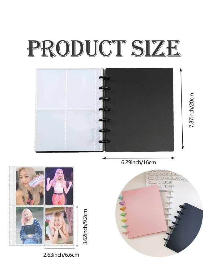 Photocard Binder 3 Inch Photocard Holder Book Sleeves with 30Pcs Inner Pages Idol Album Business Cards Collect 6 Ring Photo Protectors hold 240 Cards  - Image 4