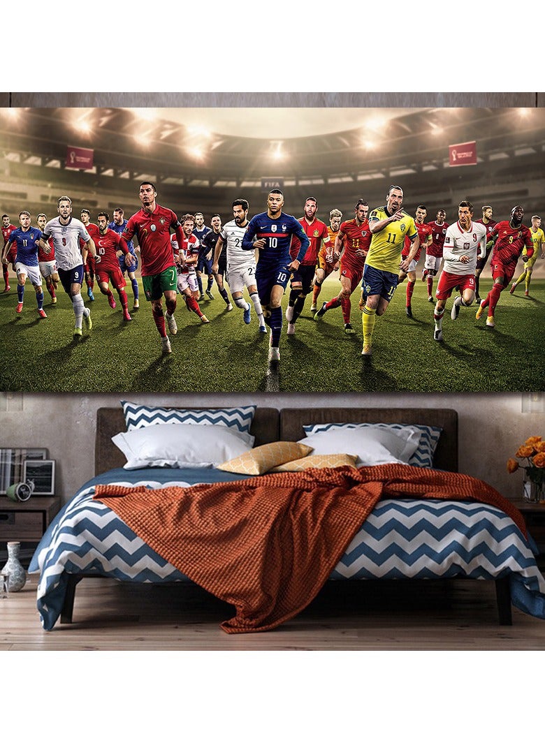 EBMINI New Football Star Background Fabric 