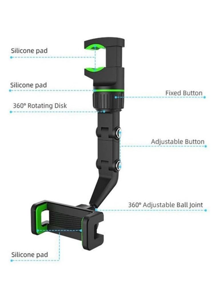 ELTRAZONE 360° Multifunctional Rearview Mirror Phone Holder - Image 2