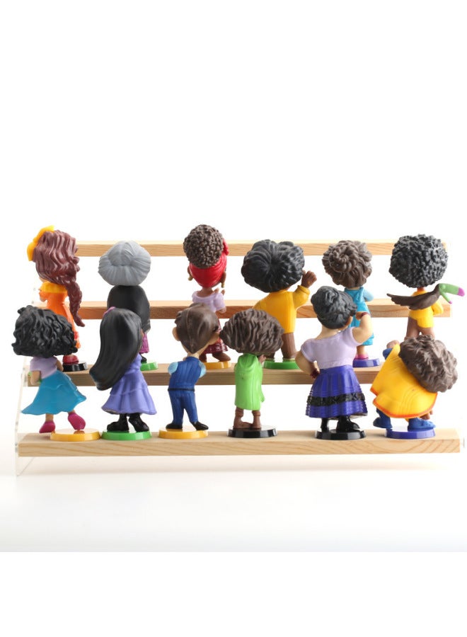 Handmade Small Size Q Edition Magic Full House Animation Doll Surrounding Cartoon Car Ornaments Model Cake Decoration-Color:Q Version Of Magic House 12-piece Set-small Size (pvc)  - Image 3