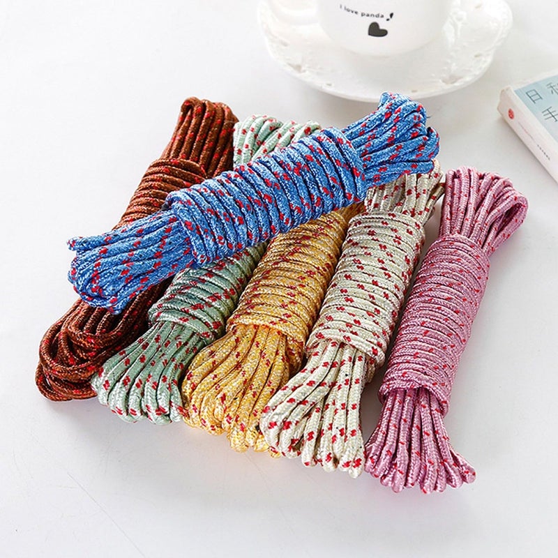 Garth 10 Meter Laundry Drying Clothesline Rope Portable Travel Nylon Cord Sturdy Clothes Line for Outdoor Camping Indoor Crafting Art Projects - Image 4