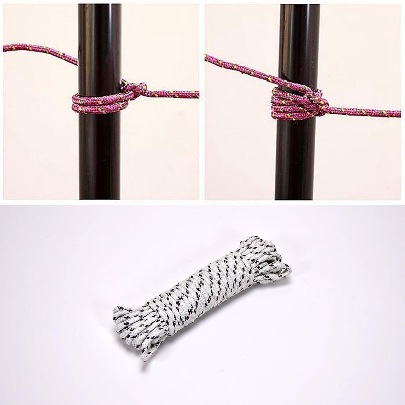 Garth 10 Meter Laundry Drying Clothesline Rope Portable Travel Nylon Cord Sturdy Clothes Line for Outdoor Camping Indoor Crafting Art Projects - Image 3