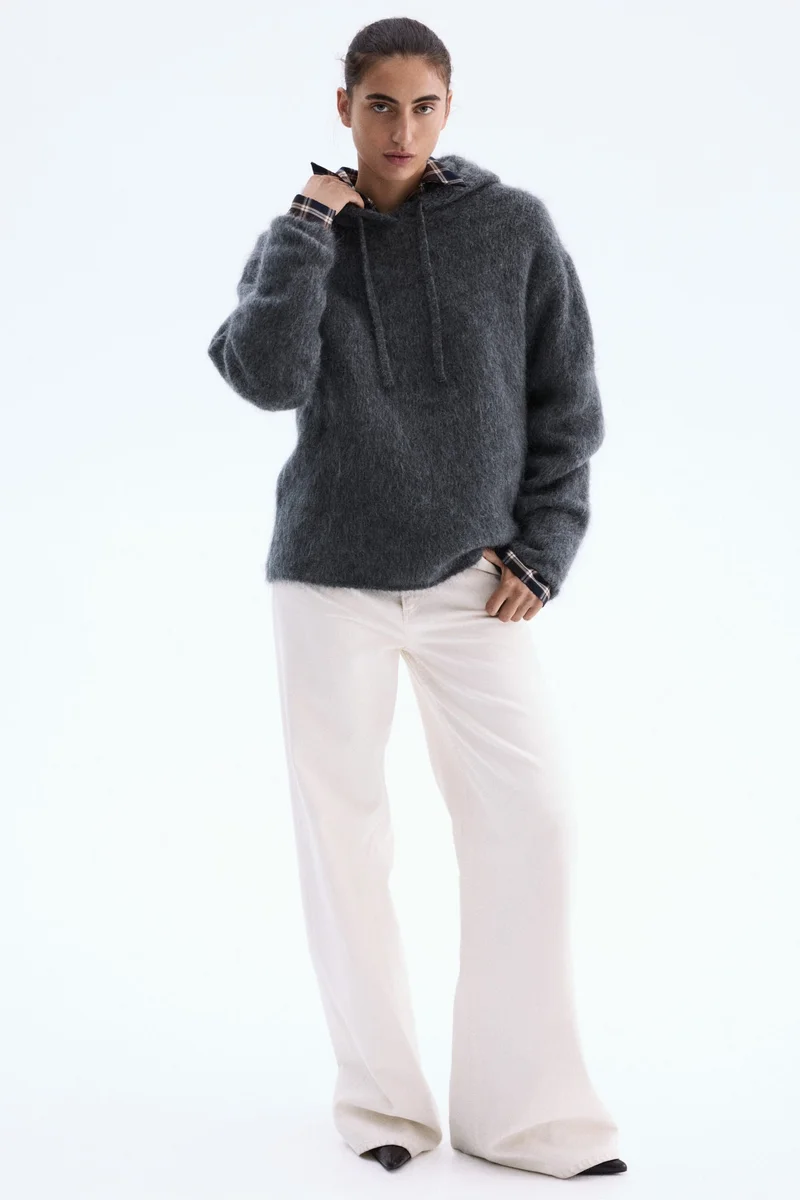 H&M Mohair-blend hoodie