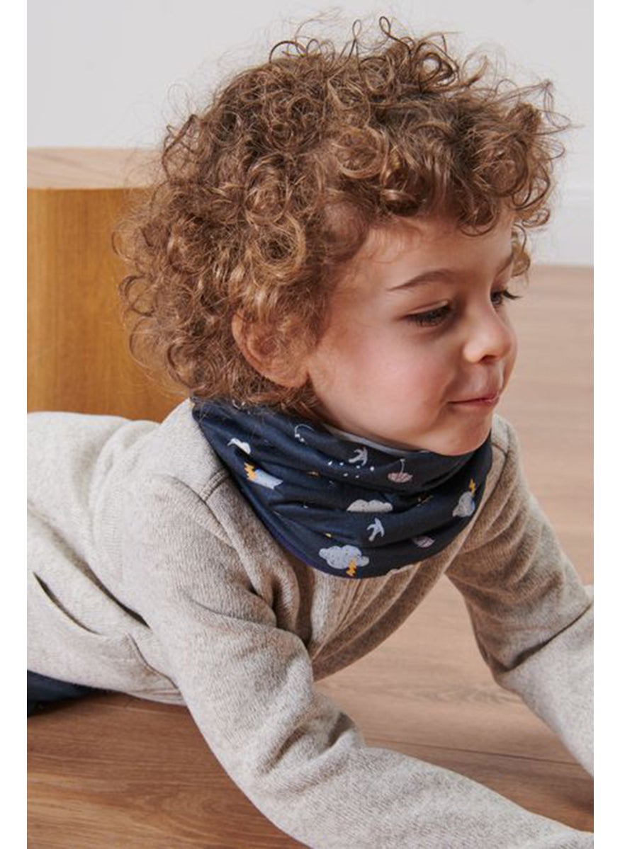 Tchibo Toddlers Boy Solid Multi-Functional Scarves, Navy  - Image 4