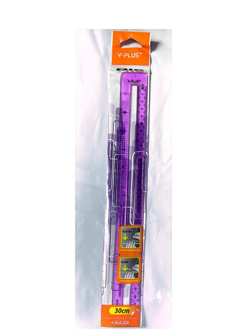 30cm Plastic Ruler Assorted Color
