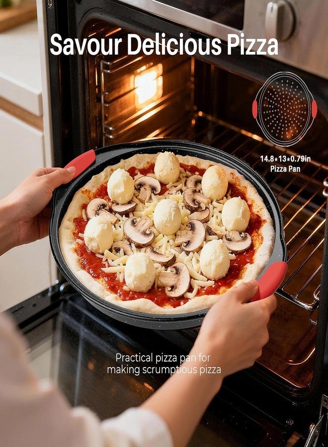 Slow Slog 11Pcs Nonstick Bakeware Set Bakeware Kitchen Set Black &Red - Image 5
