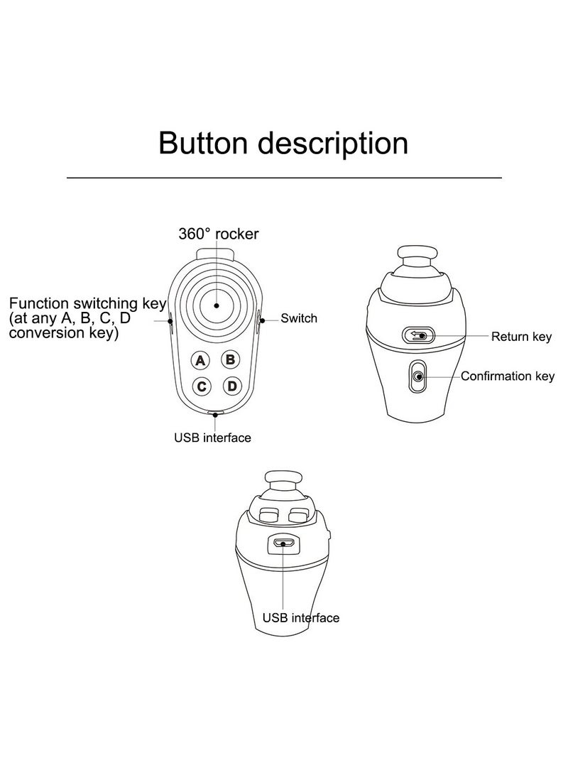 R1 Bluetooth Mini Ring Game Handle Controller Grip Game Pad  - Image 2